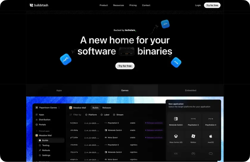 Buildstash design